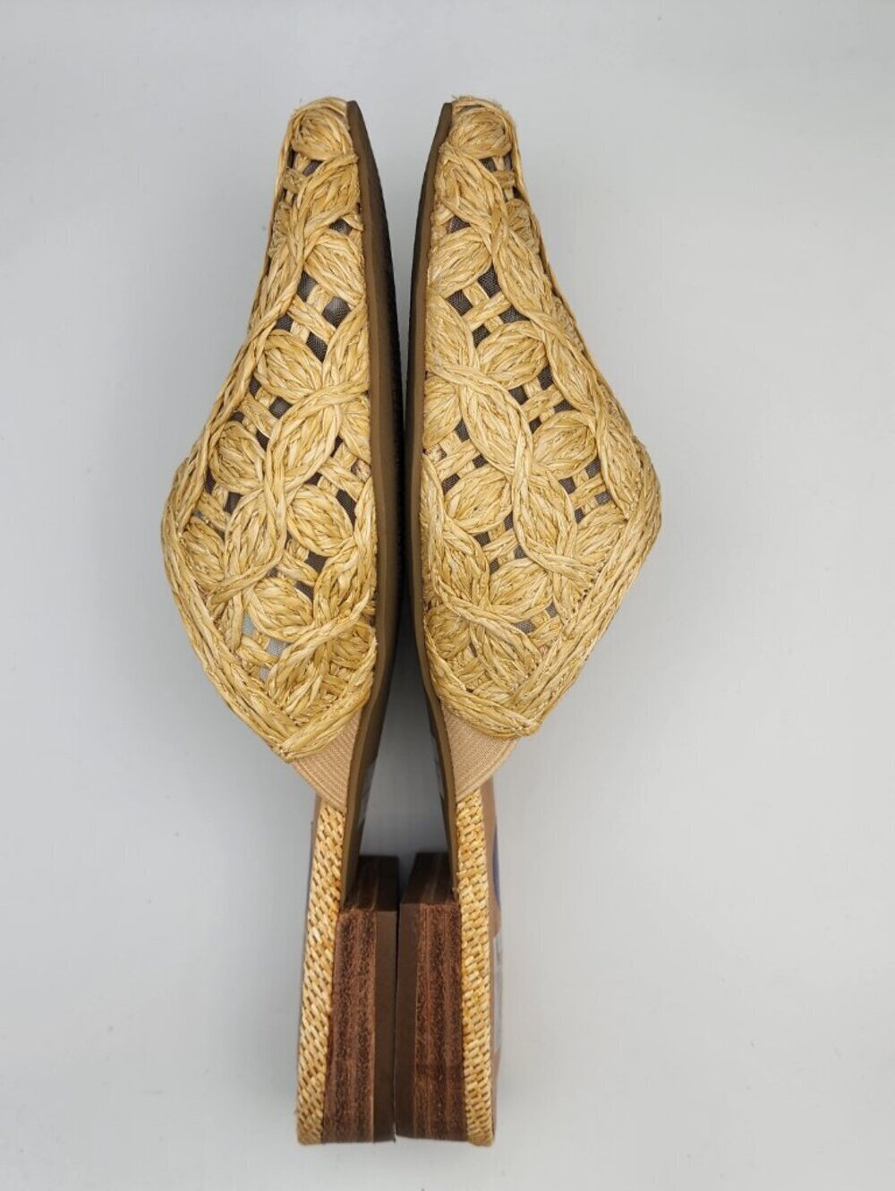 "DeeDee" Rafia Woven Pointed Mule Flats | Women's 8.5 - Picture 4 of 10